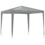 vidaXL Tente de fête 250 x 250 x 240 cm Gris clair PE et acier
