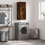 vidaXL Armoire murale chêne fumé 34 5x34x90 cm