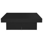 vidaXL Table basse noir 90x90x28 cm bois d'ingénierie