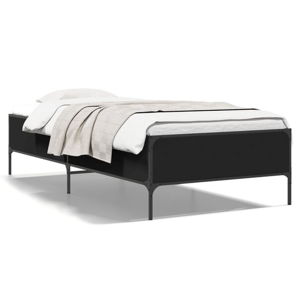 vidaXL Cadre de lit sans matelas noir 90x200 cm