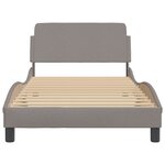 vidaXL Cadre de lit avec tête de lit Taupe 100x200 cm Tissu
