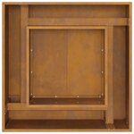 vidaXL Braise Marron 80 x 80 x 40 cm Acier résistant aux intempéries