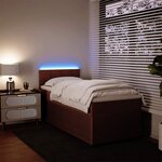 vidaXL Sommier à lattes de lit avec matelas Rose 90x200 cm Velours