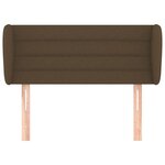 vidaXL Tête de lit avec oreilles Marron foncé 93x23x78/88 cm Tissu