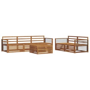 vidaXL Ensemble de canapés d'extérieur 6 Pièces Naturel