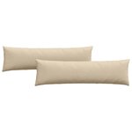 vidaXL Coussins de canapé 2 pc tissu Crème 145 x 40 cm