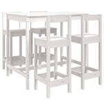 vidaXL Ensemble de bar de jardin 5 Pièces blanc bois massif de pin