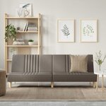 vidaXL Canapé-lit taupe tissu