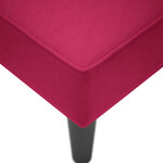 vidaXL Fauteuil long avec accoudoir droit rouge bordeaux velours