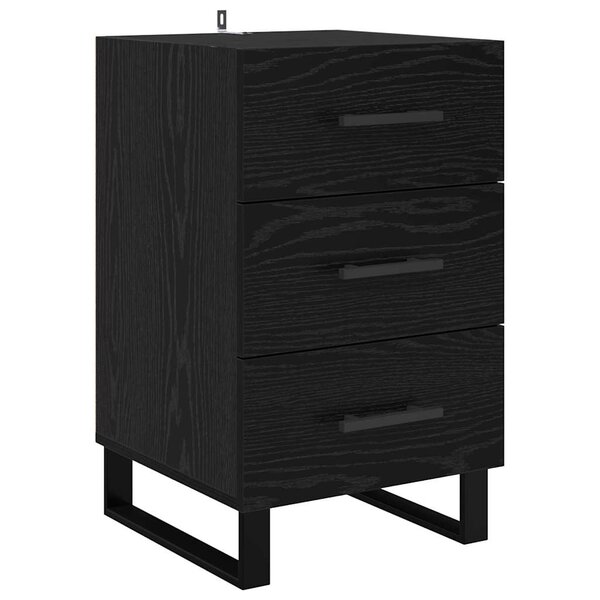 vidaXL Cabinet de chevet Chêne noir 40 x 40 x 66 cm Bois d'ingénierie