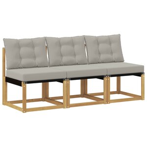 vidaXL 3 Pièce Sofa de milieu extérieur
