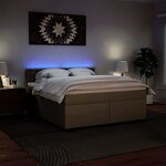 vidaXL Sommier à lattes de lit avec matelas Cappuccino 180x200 cm