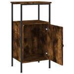 vidaXL Table de chevet chêne fumé 41x31x80 cm bois d'ingénierie