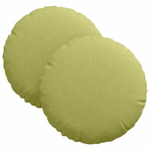 vidaXL Coussins de siège 2 Pièces Vert clair Ø30 x 13 cm tissu