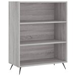 vidaXL Buffet haut Sonoma gris 69 5x34x180 cm Bois d'ingénierie