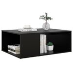 vidaXL Table basse noir 90x67x33 cm bois d'ingénierie