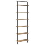 vidaXL Étagère Chêne artisanal 60 x 24 x 203 cm Bois d'ingénierie