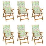 vidaXL Chaises pliables de jardin lot de 6 avec coussins Bois d'acacia