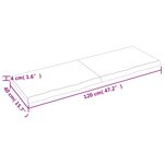 vidaXL Étagère murale 120x40x(2-4) cm bois de chêne massif non traité