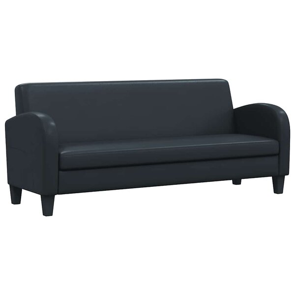 vidaXL Canapé à 3 places cuir synthétique noir