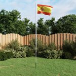 vidaXL Drapeau Espagne et mât en aluminium 6 2 m