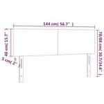 vidaXL Tête de lit à LED Marron Foncé 144x5x78/88 cm Tissu