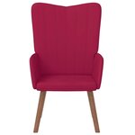 vidaXL Chaise de relaxation Rouge bordeaux Velours