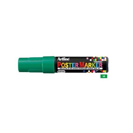 Marqueur 'PosterMarker Tempera' 'EPP12' pointe carrée 12 mm vert ARTLINE