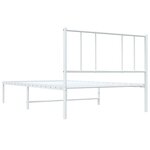vidaXL Cadre de lit métal sans matelas avec tête de lit blanc 80x200cm