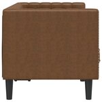 vidaXL Canapé à 2 places Chesterfield marron similicuir daim