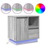 vidaXL Cabinet de chevet avec tiroir 2 Pièces Gris 50 x 34.5 x 50 cm.