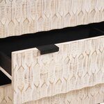 vidaXL Buffet 2 Pièces Finition Lavage Blanc 60 x 33 x 75 cm