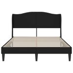 vidaXL Cadre de lit avec tête de lit Noir 120 x 190 cm Simili cuir