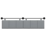 vidaXL Tête de lit suspendue Gris clair Tissu