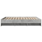 vidaXL Cadre de lit gris béton 150x200 cm bois d'ingénierie
