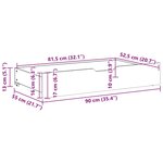 vidaXL Tiroirs sous le lit 2 Pièces brun cire 90x55x17 cm pin massif