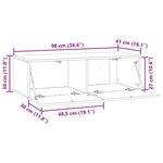 vidaXL Meuble TV mural Bois ancien 98 x 41 x 30 cm Bois d'ingénierie