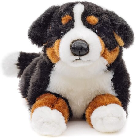 Peluche Bouvier Bernois couché de 42 cm