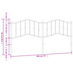 vidaXL Tête de lit métal blanc 193 cm