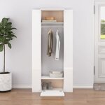 vidaXL Armoires de couloir 2 Pièces Blanc Bois d'ingénierie