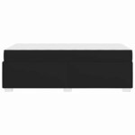 vidaXL Cadre de lit avec matelas Noir 90 x 200 cm tissu