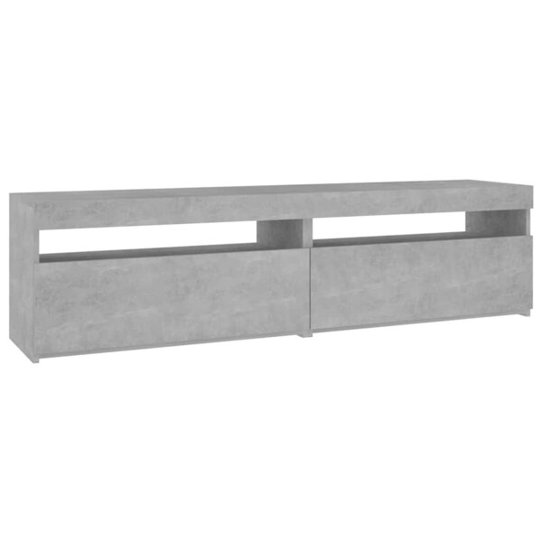vidaXL Meubles TV 2 Pièces avec lumières LED Gris béton 75x35x40 cm