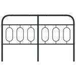 vidaXL Tête de lit métal noir 150 cm