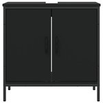 vidaXL Armoire lavabo de salle de bain noir 60x30x60 cm
