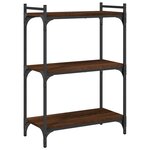vidaXL Bibliothèque 3 niveaux chêne brun 60x30x86 cm bois d'ingénierie