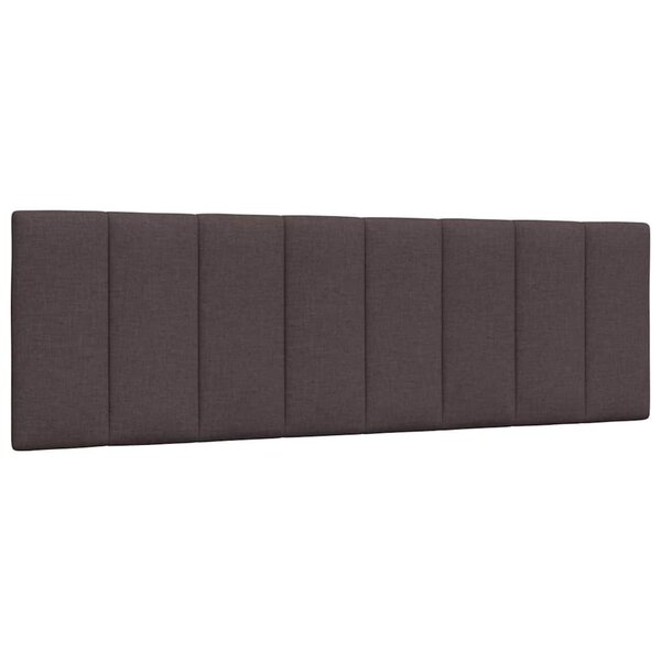 vidaXL Coussin de tête de lit Hanko marron foncé 160 cm tissu