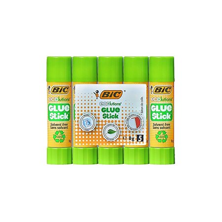 Lot de 5 b tons de colle - 8g - bic