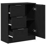 Buffet en chêne noir vidaXL 60x30x70 cm en bois d'ingénierie