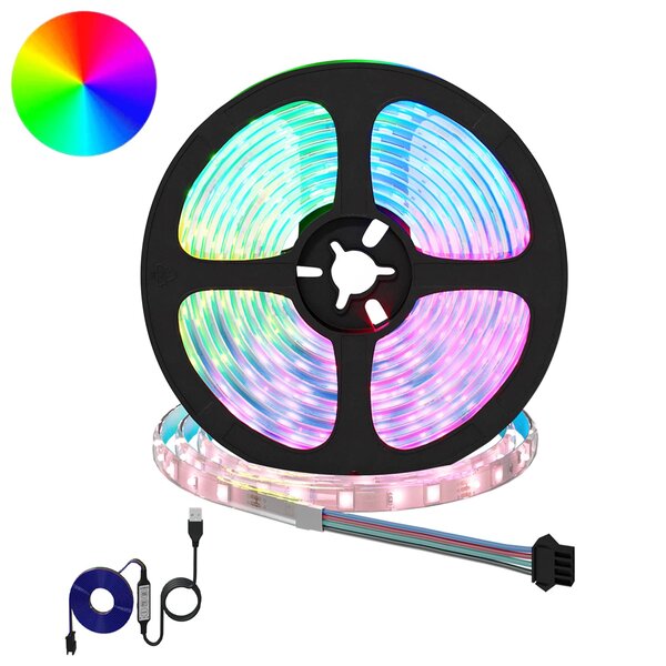 vidaXL Bande LED 2 Pièces Noir et Transparent 5500 mm Cuivre et plastique