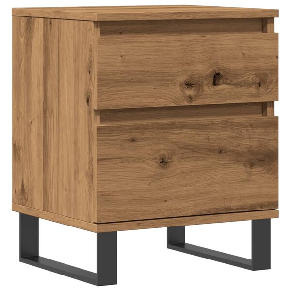 vidaXL Table de chevet chêne artisanal 40x35x50 cm bois d’ingénierie